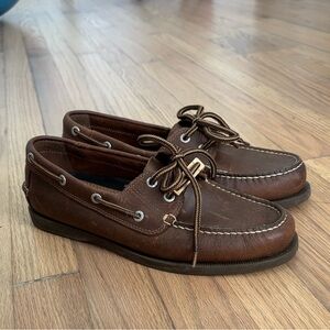 Dockers Dark Brown Leather Boat Shoes